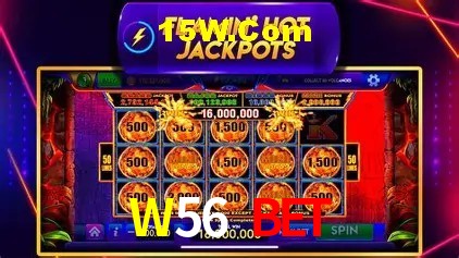 Interface moderna da plataforma W56 Bet